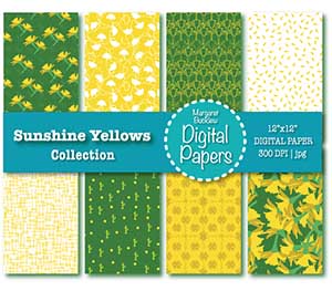 Sunshine Yellows Digital Papers