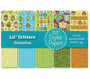 Lil’ Critters Digital Papers