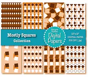 Mostly Squares Digital Papers