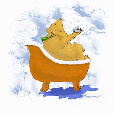 Bubble Bath – Bear in the Tub!