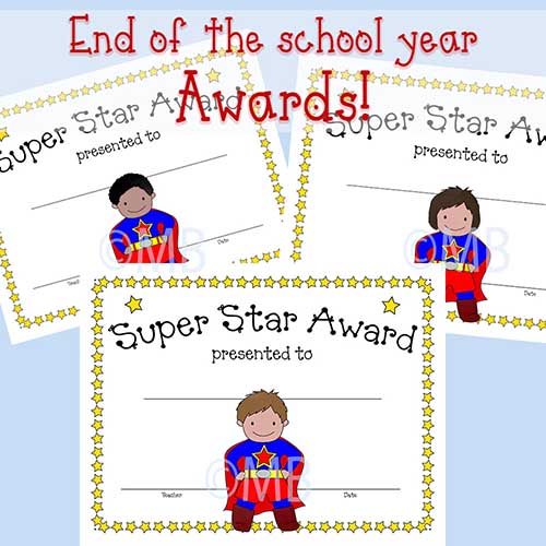 End of the School Year Awards – Printable