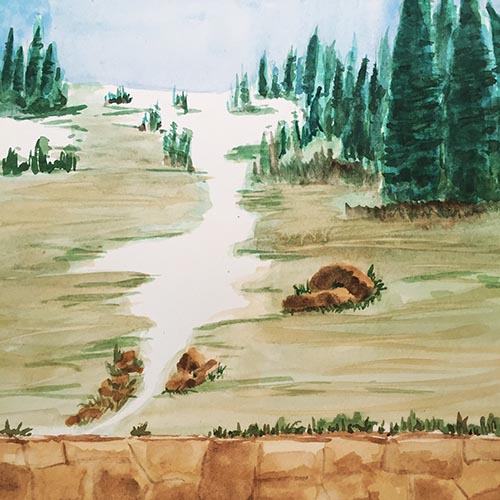Rocky Mountain National Park Watercolor