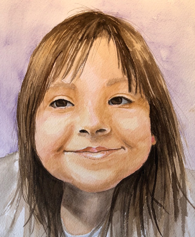 Watercolor Portrait Girl