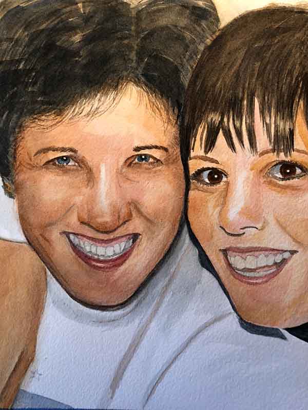 Watercolor Dual Portraits
