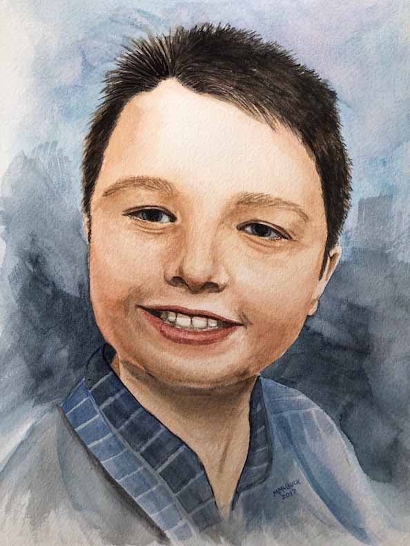 Watercolor Portrait Wyatt